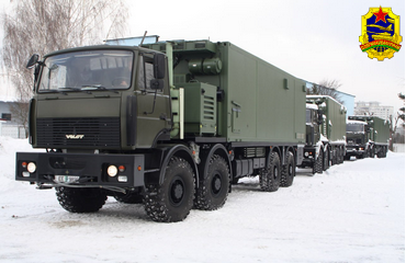 Модернизированный мобильный комплекс средств автоматизации центрального командного пункта ВВС и войск ПВО 9С810 от Госкомвоенпрома 
